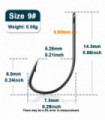 9KM Fishing Hooks Saltwater Live Bait Hook 50~200Pcs Fishing Catfish Bass Hooks Tackle Trout Fishing Octopus Hooks Accessories