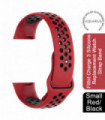 Aquarius Fitbit Charge 3 Silicone Replacement Watch Strap Band - Small, Red/Black