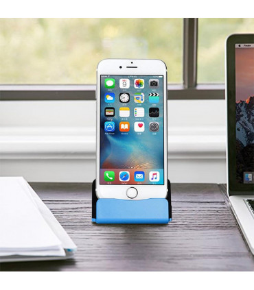 Aquarius Desktop Charging Dock with Braided Cables, Blue