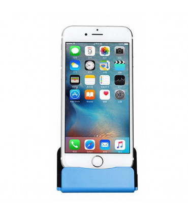 Aquarius Desktop Charging Dock with Braided Cables, Blue