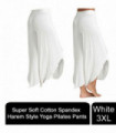 Aquarius Super Soft Modal Spandex Yoga Pilates Pants, White 3XL