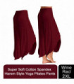 Aquarius Super Soft Modal Spandex Yoga Pilates Pants, Wine Red XXL