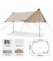 BISINNA Sun Shelter Tent Garden Canopy Sun Shade Outdoor Canopy Awning Waterproof Oxford Tarp 4-6 Person Enlarged Portable Tent