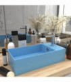 vidaXL Bathroom Sink with Overflow Ceramic Light Blue