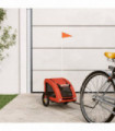 vidaXL Pet Bike Trailer Orange Oxford Fabric and Iron