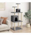 vidaXL Cat Tree with Sisal Scratching Posts Dark Grey 167 cm