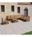 vidaXL 8 Piece Garden Lounge Set Honey Brown Solid Pinewood