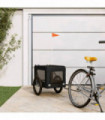 vidaXL Pet Bike Trailer Black Oxford Fabric&Iron