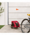 vidaXL Pet Bike Trailer Red Oxford Fabric and Iron