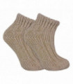 Ladies Chunky Knit Wool Ankle Socks (06 Oat)
