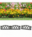 Lawn Edgings 17 pcs Black 10 m PP