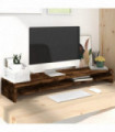 Monitor Stand Smoked Oak 100x24x13 cm Engineered Wood