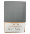 Opus Single Bed Flat Sheet Charcoal