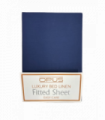 Opus Single Bed Flat Sheet Navy