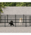 Outdoor Dog Kennel Steel 18.77 m²