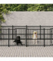 Outdoor Dog Kennel Steel 15.02 m²