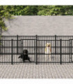 Outdoor Dog Kennel Steel 18.77 m²