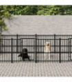 Outdoor Dog Kennel Steel 11.26 m²