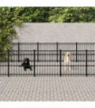 Outdoor Dog Kennel Steel 14.11 m²