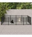 Outdoor Dog Kennel Steel 11.58 m²