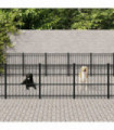 Outdoor Dog Kennel Steel 18.82 m²