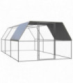 Outdoor Chicken Cage 3x6x2 m Galvanised Steel