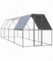 Outdoor Chicken Cage 2x8x2 m Galvanised Steel