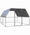 Outdoor Chicken Cage 3x4x2 m Galvanised Steel