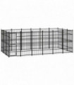 Outdoor Dog Kennel Steel 16.59 m²