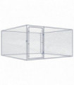 Outdoor Dog Kennel Galvanised Steel 2x2x1 m