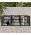 Outdoor Dog Kennel Steel 5.63 m²