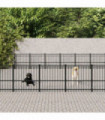 Outdoor Dog Kennel Steel 65.86 m²