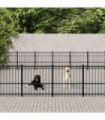 Outdoor Dog Kennel Steel 56.45 m²