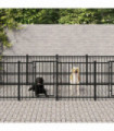 Outdoor Dog Kennel Steel 7.51 m²