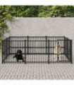 Outdoor Dog Kennel Steel 5.63 m²