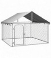 Outdoor Dog Kennel with Roof 200x200x150 cm