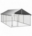 Outdoor Dog Kennel with Roof 400x200x150 cm