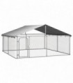 Outdoor Dog Kennel with Roof 300x300x150 cm