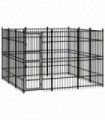 Outdoor Dog Kennel Steel 8.29 m²