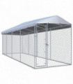 Outdoor Dog Kennel with Roof 760x190x225 cm