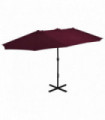 Outdoor Parasol with Aluminium Pole 460x270 cm Bordeaux Red