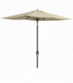 Outsunny 2 x 3(m) Garden Parasol Rectangular Market Umbrella w/ Crank White