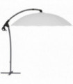 Outsunny 2.7m Cantilever Parasol with Cross Base, Crank Handle, 16 Ribs, Grey