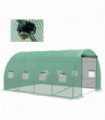 Outsunny Polytunnel Green House with Sprinkler System, Wide Door, 4 x 3(m)