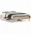 vidaXL Bed Frame 135x190 cm Double Solid Wood Pine