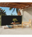 Patio Retractable Side Awning 140x300 cm Black
