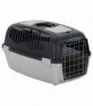 Pet Carrier Grey and Black 61x40x38 cm PP