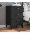 vidaXL Bedside Cabinet VIKEN Black Engineered Wood
