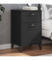 vidaXL Bedside Cabinet VIKEN Black Engineered Wood