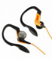 Pirelli Ear Clip Sports Headphones Bass Pipe Design 3.5mm Stereo Jack 15mm Unit[Black / Orange]